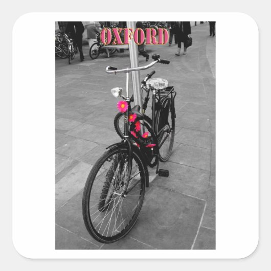 Oxford bike vierkante sticker (Voorkant)