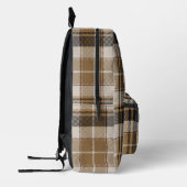 Oxford Black en Tan Plaid Bedrukte Rugzak (Links)