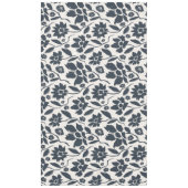 Oxford Blauwe Bloemen in Cream Canvas Tafelkleed (Voorkant)