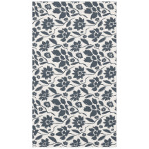 Oxford Blauwe Bloemen in Cream Canvas