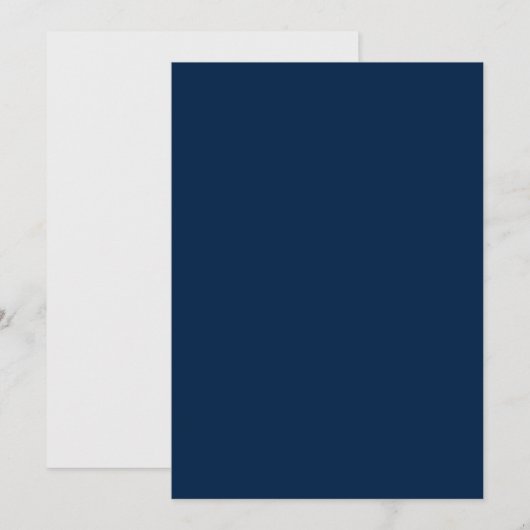 Oxford Blue Flat Save The Date Kaart – Aanpasbaar (Voorkant / Achterkant)