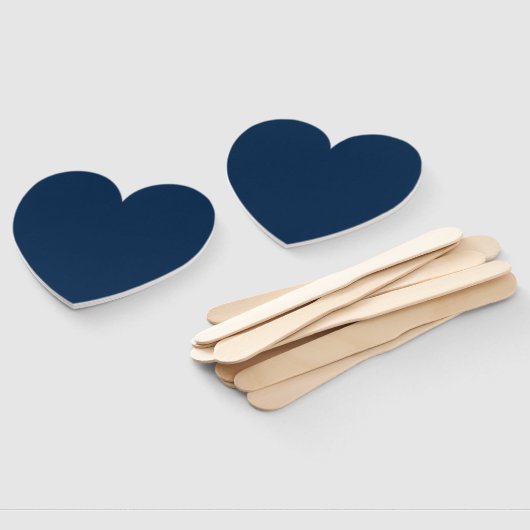 Oxford Blue Heart-Shaped Fans – Handwaaier (Niet-gemonteerd)