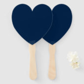 Oxford Blue Heart-Shaped Fans –  Handwaaier (Voorkant en achterkant)