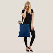Oxford Blue Solid Plain Color Tote Bag (Op model)