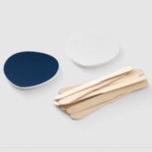 Oxford Blue & White Custom Teardrop Fans Handwaaier (Niet-gemonteerd)