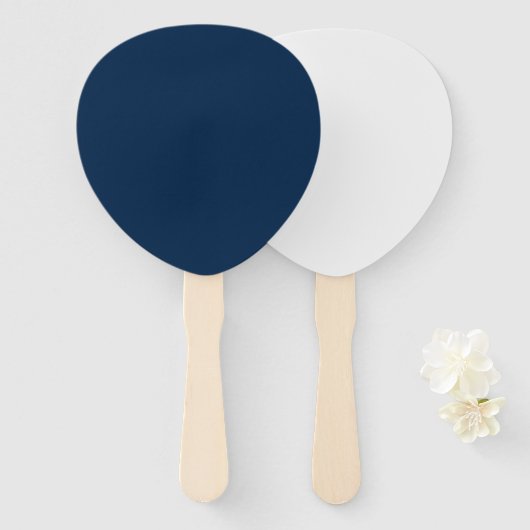 Oxford Blue & White Custom Teardrop Fans Handwaaier (Voorkant en achterkant)