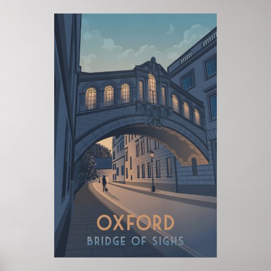 Oxford Bridge Of Sighs Reisposter Poster (Voorkant)
