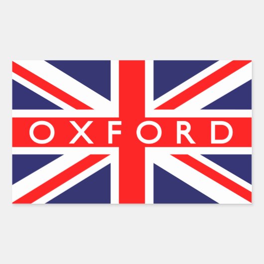 Oxford: Britse vlag Rechthoekige Sticker (Voorkant)