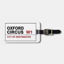 Oxford Circus Lodon England Bagagelabel