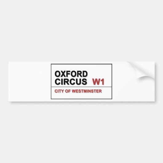 Oxford Circus Lodon England Bumpersticker (Voorkant)