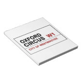 Oxford Circus Lodon England Notitieblok (Schuin)