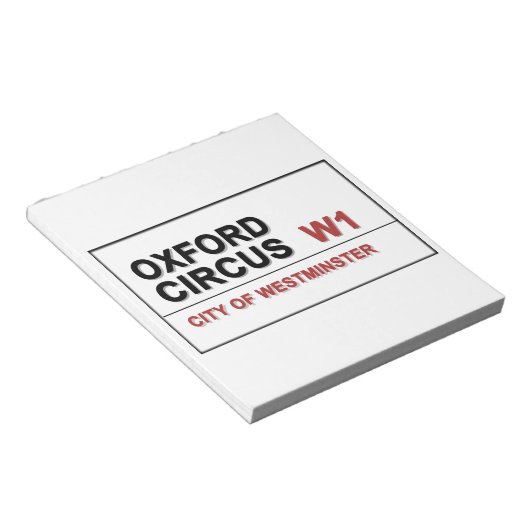Oxford Circus Lodon England Notitieblok (Schuin)