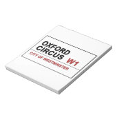 Oxford Circus Lodon England Notitieblok (Linkerzijde)