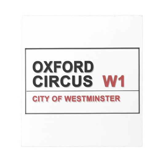 Oxford Circus Lodon England Notitieblok (Voorkant)