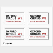 Oxford Circus Lodon England Rechthoekige Sticker (Vel)