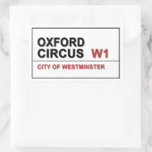 Oxford Circus Lodon England Rechthoekige Sticker (Tas)