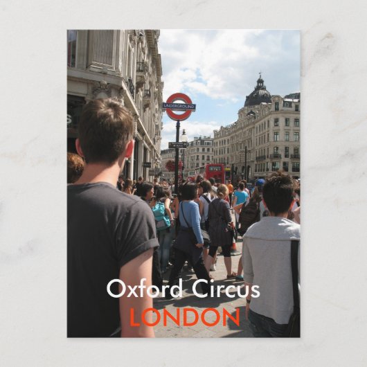 Oxford Circus London UK briefkaart (Voorkant)