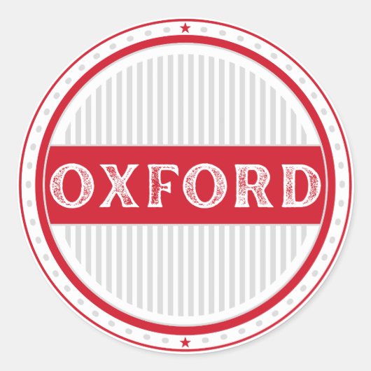 Oxford City Pride Embleem – Engelse identiteit Ronde Sticker (Voorkant)