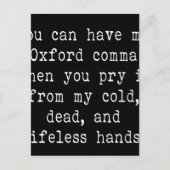 Oxford Comma Briefkaart (Voorkant)