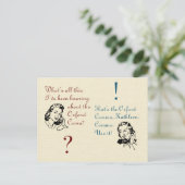 Oxford Comma Coma niet met Retro-dames Briefkaart (Staand voorkant)