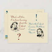 Oxford Comma Coma niet met Retro-dames Briefkaart (Voorkant / Achterkant)
