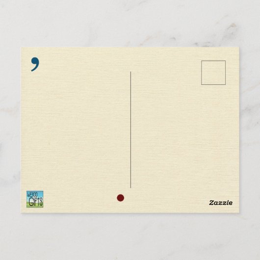 Oxford Comma Coma niet met Retro-dames Briefkaart (Achterkant)