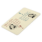 Oxford Comma Coma niet met Retro-dames Magneet (Linkerzijde)