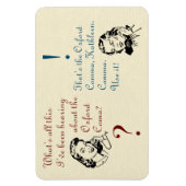 Oxford Comma Coma niet met Retro-dames Magneet (Verticaal)