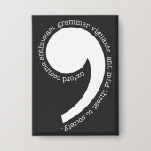 Oxford Comma Enthusiast Button (Voorkant)