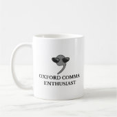 Oxford Comma Enthusiast | Grappige leraar Engels Koffiemok (Links)