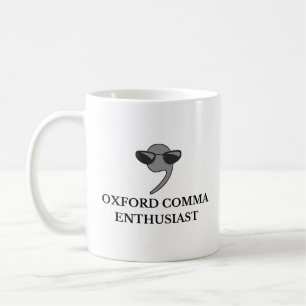 Oxford Comma Enthusiast   Grappige leraar Engels Koffiemok