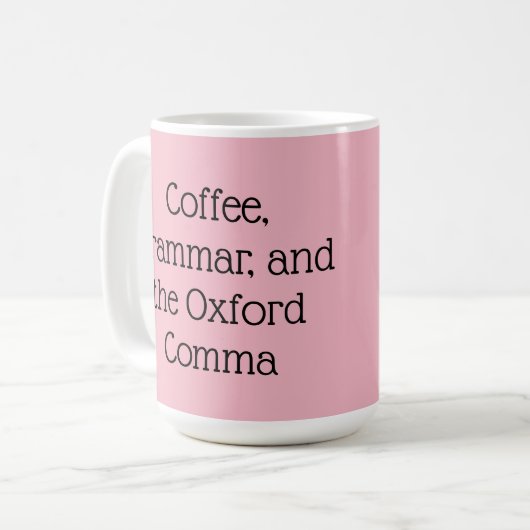 Oxford comma koffiemok (Voorkant links)