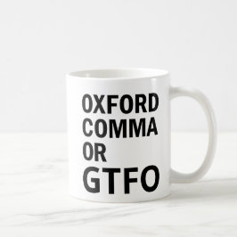 Oxford Comma of GTFO Koffiemok