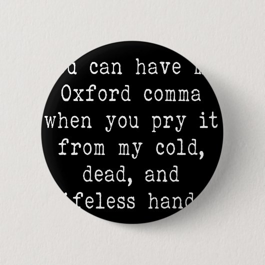 Oxford Comma Ronde Button 5,7 Cm (Voorkant)