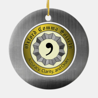 Oxford Comma Society Keramisch Ornament