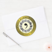 Oxford Comma Society Ronde Sticker (Envelop)