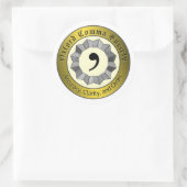 Oxford Comma Society Ronde Sticker (Tas)