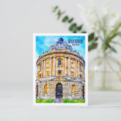 Oxford Engeland Beroemde Reisplaats Waterverf Briefkaart (Staand voorkant)