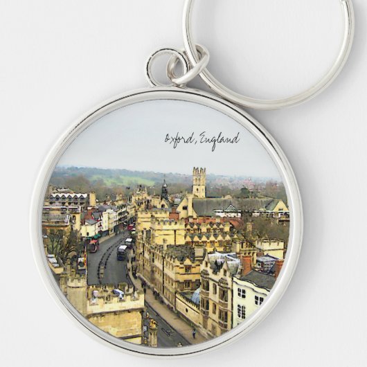 Oxford, Engeland, High St. Uitzicht Sleutelhanger (Voorkant)