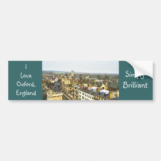 Oxford, Engeland, High St View, Geweldig! Bumpersticker (Voorkant)