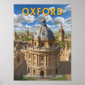 Oxford, Engeland - Radcliffe Camera Retro Reizen Poster (Voorkant)