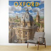 Oxford, Engeland Radcliffe Camera Retro Reizen Wandkleed (In situ)