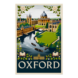 Oxford Engeland Retro Reisposter Kunst Perfect Poster