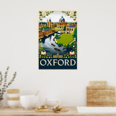 Oxford Engeland Retro Reisposter Kunst Poster (Keuken)