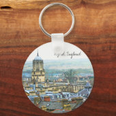 Oxford, Engeland, Roof Top Uitzicht Sleutelhanger (Voorkant)