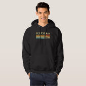 Oxford Engeland Stad Retro Lengtegraad Breedtegraa Hoodie (Voorkant volledig)