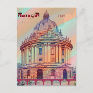 Oxford Engeland Water Reizen Reisposter Ontwerp  Briefkaart