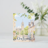 Oxford Engeland Waterverf reisillustratie Briefkaart (Staand voorkant)