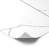 Oxford, Engeland (zwart op wit) Poster (Hoek)