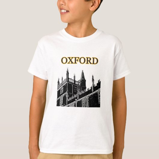 Oxford England 1986 Building Spirals Black Gibney T-shirt (Voorkant)